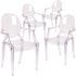 Carnegy Avenue Clear Ghost Chairs (Set of 4)