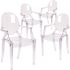 Carnegy Avenue Clear Ghost Chairs (Set of 4)