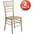 Gold Hercules Series Chiavari Chairs for Formal Events, Commercial/Residential All-Occasion Event Chairs (Set of 2)