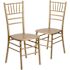 Gold Hercules Series Chiavari Chairs for Formal Events, Commercial/Residential All-Occasion Event Chairs (Set of 2)