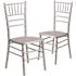Carnegy Avenue Silver Wood Chiavari Chairs (Set of 2)