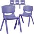 Carnegy Avenue Plastic Stackable Kids Chair in Blue (Set of 5)