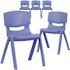 Carnegy Avenue Plastic Stackable Kids Chair in Blue (Set of 5)