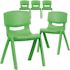 Carnegy Avenue Green Plastic Stack Chairs (Set of 5)