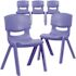 Carnegy Avenue Plastic Stackable Kids Chair in Blue (Set of 5)