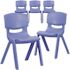 Carnegy Avenue Plastic Stackable Kids Chair in Blue (Set of 5)