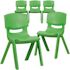 Carnegy Avenue Green Plastic Stack Chairs (Set of 5)