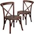 Carnegy Avenue Mahogany Wood Cross Back Chairs (Set of 2)