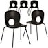 Carnegy Avenue Black Plastic Stack Chairs (Set of 5)