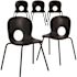 Carnegy Avenue Black Plastic Stack Chairs (Set of 5)