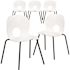 Carnegy Avenue White Plastic Stack Chairs (Set of 5)