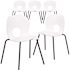 Carnegy Avenue White Plastic Stack Chairs (Set of 5)