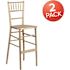 Carnegy Avenue Gold Wood Chiavari Bar Stools (Set of 2)