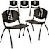 Carnegy Avenue Black Plastic Stack Chairs (Set of 5)