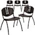 Carnegy Avenue Black Plastic Stack Chairs (Set of 5)
