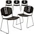 Carnegy Avenue Black Plastic Stack Chairs (Set of 5)