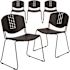 Carnegy Avenue Black Plastic Stack Chairs (Set of 5)