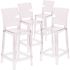 Carnegy Avenue Transparent Crystal Ghost Counter Stools (Set of 4)