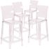 Carnegy Avenue Transparent Crystal Ghost Counter Stools (Set of 4)