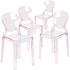 Carnegy Avenue Transparent Crystal Ghost Chairs (Set of 4)
