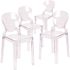 Carnegy Avenue Transparent Crystal Ghost Chairs (Set of 4)
