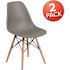 Carnegy Avenue Moss Gray Plastic Party Chairs (Set of 2)