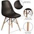 Carnegy Avenue Black Plastic Party Chairs (Set of 2)