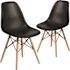 Carnegy Avenue Black Plastic Party Chairs (Set of 2)