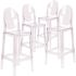 Carnegy Avenue Transparent Crystal Ghost Bar Stools (Set of 4)