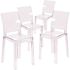 Carnegy Avenue Transparent Crystal Ghost Chairs (Set of 4)