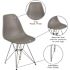 Carnegy Avenue Moss Gray Plastic Party Chairs (Set of 2)