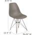 Carnegy Avenue Moss Gray Plastic Party Chairs (Set of 2)