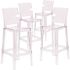 Carnegy Avenue Transparent Crystal Ghost Bar Stools (Set of 4)