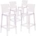 Carnegy Avenue Transparent Crystal Ghost Bar Stools (Set of 4)