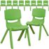 Carnegy Avenue Green Plastic Stack Chairs (Set of 10)
