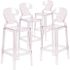 Carnegy Avenue Transparent Crystal Ghost Bar Stools (Set of 4)