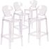Carnegy Avenue Transparent Crystal Ghost Bar Stools (Set of 4)
