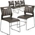Carnegy Avenue Black Plastic Stack Chairs (Set of 5)
