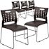 Carnegy Avenue Black Plastic Stack Chairs (Set of 5)