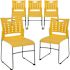 Carnegy Avenue Yellow Plastic Stack Chairs (Set of 5)