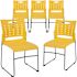 Carnegy Avenue Yellow Plastic Stack Chairs (Set of 5)
