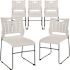 Carnegy Avenue White Plastic Stack Chairs (Set of 5)