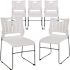 Carnegy Avenue White Plastic Stack Chairs (Set of 5)