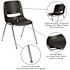 Carnegy Avenue Black Plastic/Chrome Frame Plastic Stack Chairs (Set of 5)