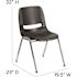 Carnegy Avenue Black Plastic/Chrome Frame Plastic Stack Chairs (Set of 5)