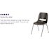 Carnegy Avenue Black Plastic/Chrome Frame Plastic Stack Chairs (Set of 5)