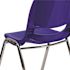 Carnegy Avenue Navy Plastic/Chrome Frame Plastic Stack Chairs (Set of 5)