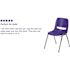 Carnegy Avenue Navy Plastic/Chrome Frame Plastic Stack Chairs (Set of 5)