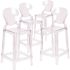 Carnegy Avenue Transparent Crystal Ghost Counter Stools (Set of 4)