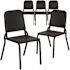 Carnegy Avenue Black Music Stack Chairs (Set of 5)